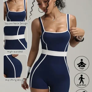 Women's Tracksuit Seamless Yoga Set Yoga Jumpsuits One Piece Workout Rompers Sportswear Gym Set Workout Clothes Women Bodysuit