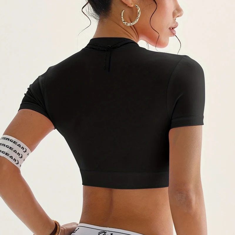Women Shirts Zippy Seamless Crop Top Sportswear Workout Tops For Women Fitness Shirts Gym Short Sleeve Yoga Sport Top ActiveWear - Image 6