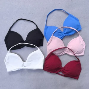 Women's Sports Bra High Elastic Sexy Strappy Halter Bra Push-up Fitness Workout Underwear Seamless Gym Tops Yoga Bra Clothes